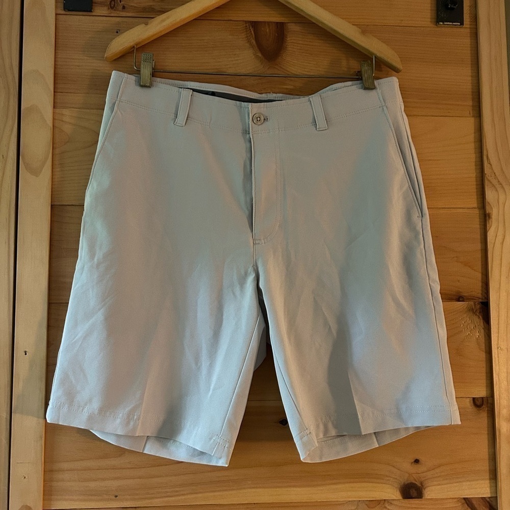 GRAND SLAM MENS 9” FLAT FRONT GOLF SHORTS MOISTURE WICKING SIZE 34